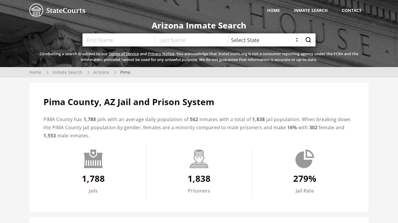 Pima County, AZ Inmate Search - StateCourts